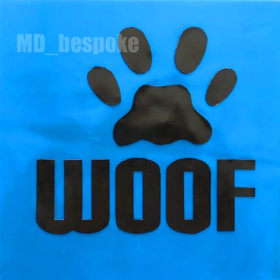 Woof blue patch 600